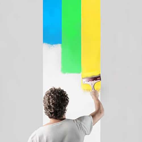 Une originale déco avec notre sticker That's My Wall à colorier ou à peindre ! mis en ambiance, 2ème proposition Sticker mural à colorier