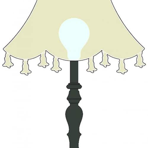Un peu de lumière avec notre sticker Lampe blanche ! Sticker mural Lampe lumineuse