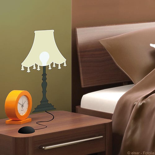 Un peu de lumière avec notre sticker Lampe ! sticker adhésif lumineux lampe de chevet