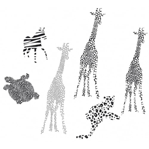 Créez une écrin de verdure avec le sticker Petites Silhouettes Animaux Sauvages ! Lot de sticker des animaux de la savane