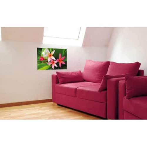 Créez une écrin de verdure avec le sticker Lauriers Roses ! mis en ambiance, 4ème proposition Sticker collé au mur Lauriers Roses