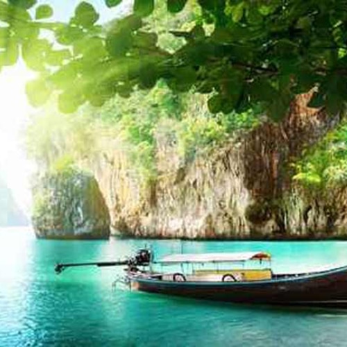 Créez un espace authentique avec notre sticker Paysage de Thaïlande ! Sticker mural Paysage de Thaïlande !