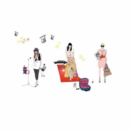 Faites de la chambre de votre ado un lieu unique avec notre sticker Mannequin Fille Star ! Stickers Muraux Filles mannequins