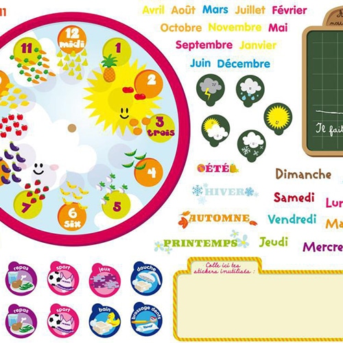 La chambre de votre enfant personnalisée avec un sticker Calendrier 3-5 ans ludiques !