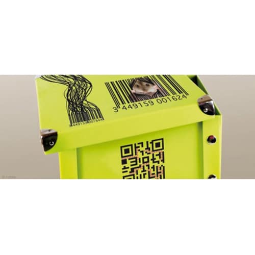 Un espace authentique avec notre sticker Gencode style vintage ! mis en ambiance, 1ère proposition Sticker gencode vintage pour déco boite