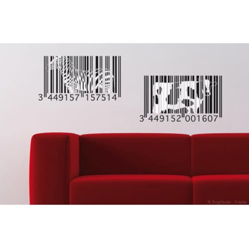 Nos stickers Gencod Animaux pour une touche moderne dans votre intérieur ! mis en ambiance, 1ère proposition Stickers Muraux Gencod Animaux