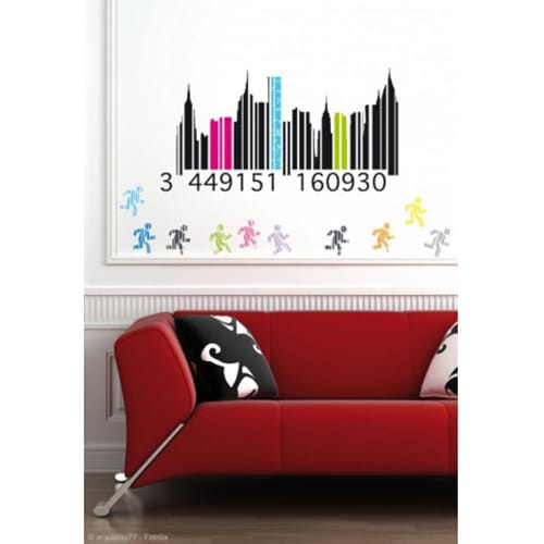 Nos stickers Gencod pour une touche moderne dans votre intérieur ! mis en ambiance, 1ère proposition Sticker autocollant Gencod