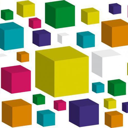 Une décoration unique avec notre sticker petits cubes 3D ! Stickers muraux Cubes 3D