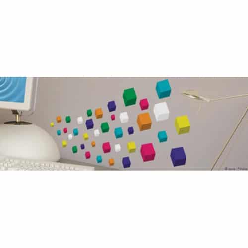 Stickers muraux cubes 3D