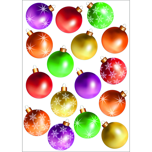 sticker adhésif Boules de Noël de couleurs