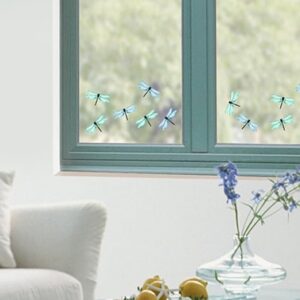 stickers électrostatiques Libellules bleues pour personnaliser vitres et fenetres.