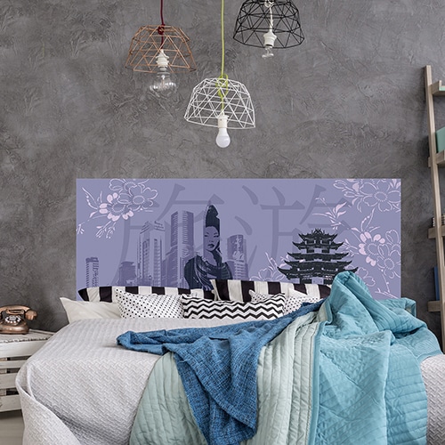 Déco murale pour Chambre à coucher décorée avec un sticker citation motivation en espagnol La Mejor Manera