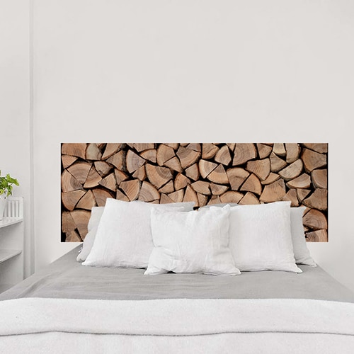 sticker porte Panorama de Provence avec une lampe sur mur gris pour voyager visuellement dans la nature provençale, ses oliviers et ses murs de pierre sèches
