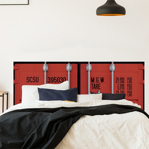 Sticker autocollant un esprit sain dans un corps sain collé dans une chambre à coucher