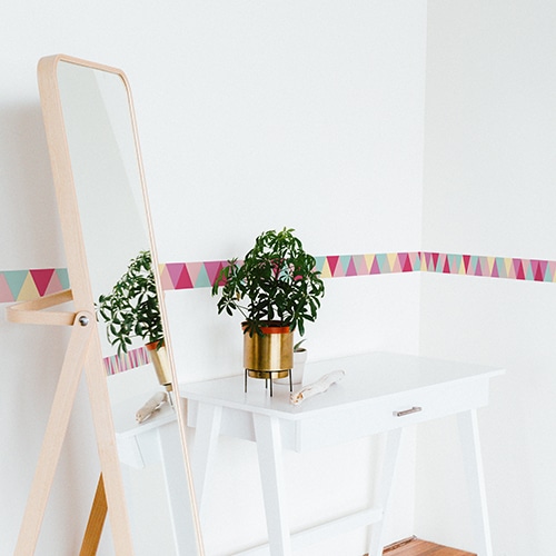 Frise Poésie Rose Pâle à Fleurs panneau déco bureau