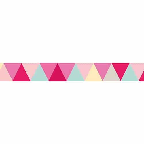 Frise adhésive triangles colorés scandinave.
