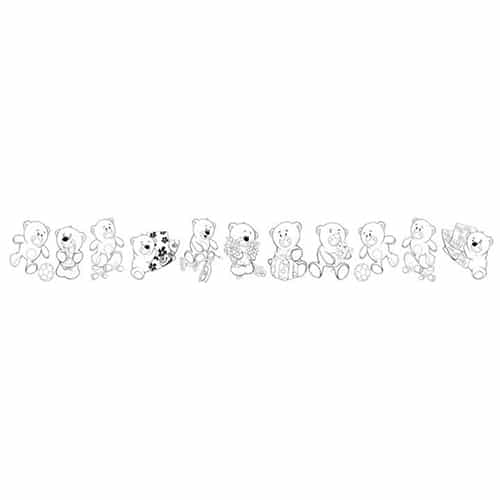 Coloriez notre sticker Oursons pour enfants! Sticker mural Oursons à colorier