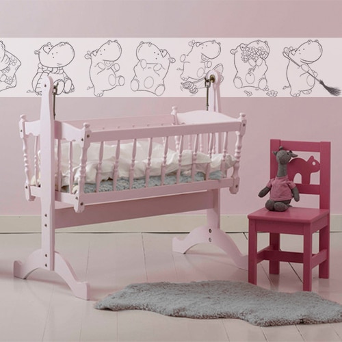 Stickers Autocollants A Colorier Hippopotames Chambre D Enfant