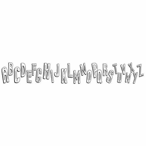 Frise Alphabet pour enfants Sticker autocollant frise Alphabet parfait pour les jeunes enfants