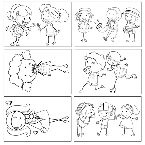 Stickers à colorier cartes d'enfants Stickers autocollants à colorier Cartes d'enfants