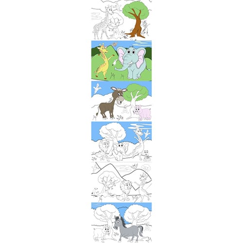 Stickers à colorier animaux d'Afrique pour enfants stickers animaux de la ferme et de la savane à colorier