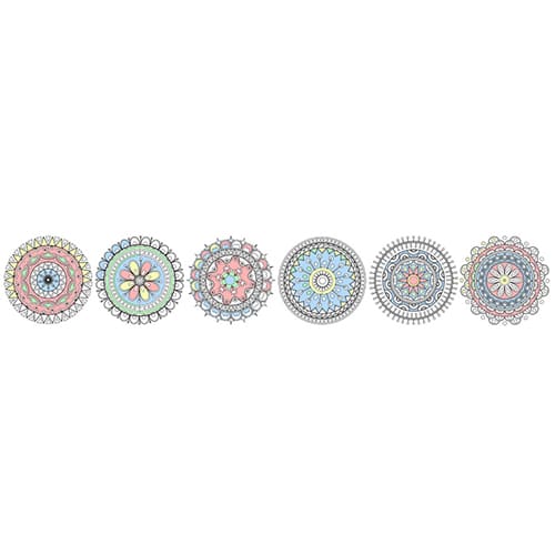 Stickers à colorier en forme de Mandala sont customisable en fonction de vos envies du moment