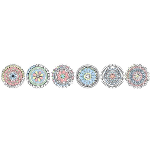 Stickers à colorier Mandala Stickers à colorier en forme de Mandala sont customisable en fonction de vos envies du moment