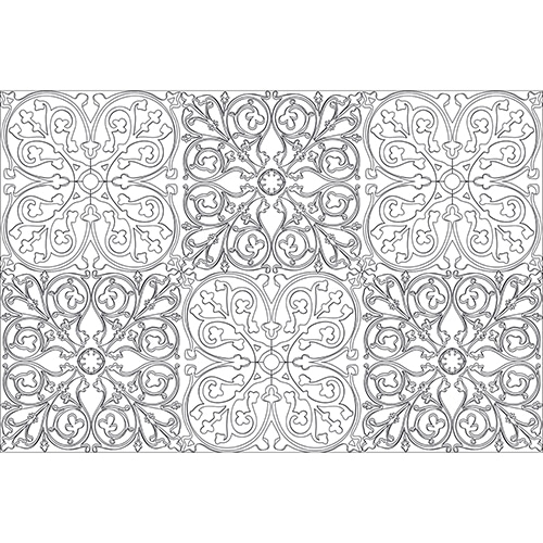 Choisissez nos stickers géants à colorier Arabesques Azulejos décoration stickers muraux géants avec motifs azulejos à colorier entièrement
