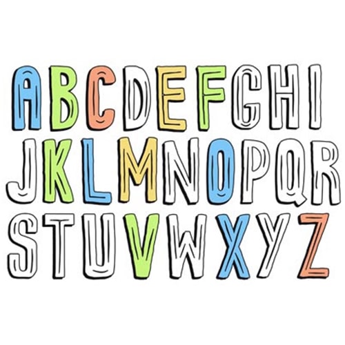 Stickers géants à colorier Poster alphabet pour enfants Poster alphabet à coller au mur