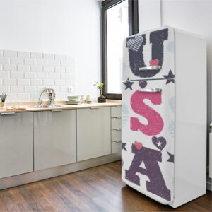 Stickers autocollant pour frigidaire sur frigo vintage thème USA
