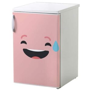 Sticker sur réfrigérateur Smiley Sourire Géné Rose