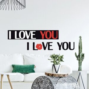 Stickers planche I love You au-dessus d'un canapé blanc