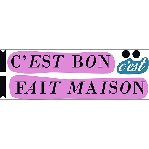 Stickers muraux Planche C'est bon c'est fait maison rose