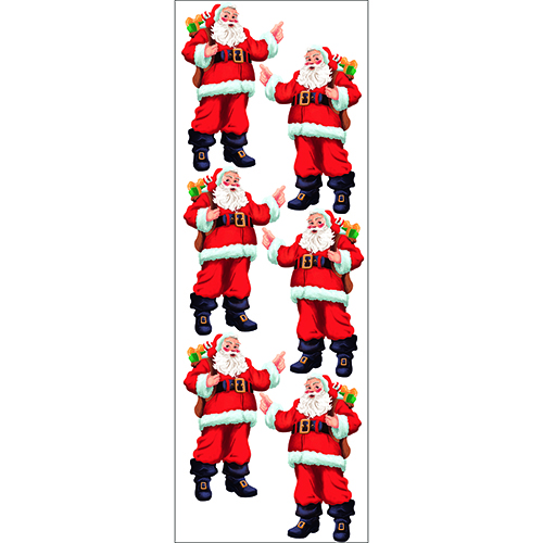 Autocollant Mural Père Noël Traversant Un Mur - Déco De Noël Pour Salon, Chambre, Bureau - 35x40 Cm