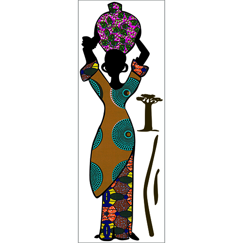 Stickers silhouette femme africaine