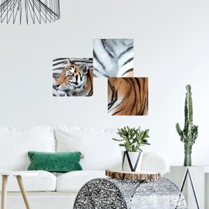 Autocollant mural d'un Tigre mis dans un salon déco