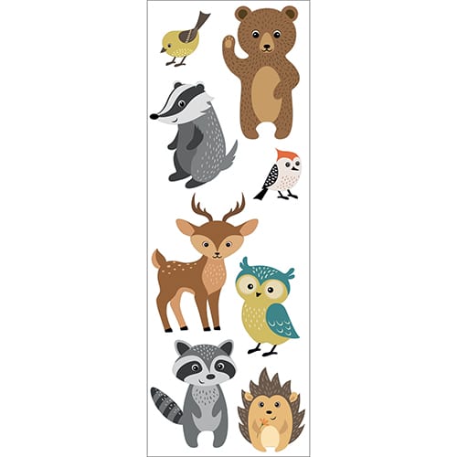 Stickers adhésifs muraux Animaux des bois