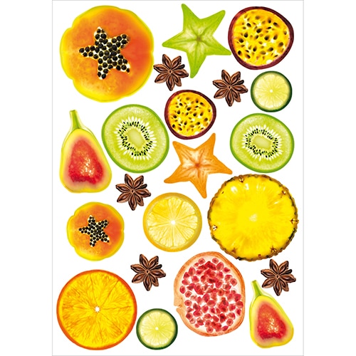 Stickers adhésif pour frigo Smiley Endormi Orange