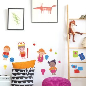 Sticker Personnages à Habiller dans une chambre d'enfant