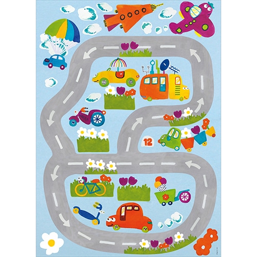 Stickers planche Circuit Automobile pour enfant