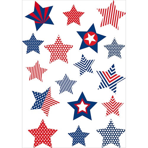 Stickers avec des étoiles ayant pour motif le drapeau des états-unis