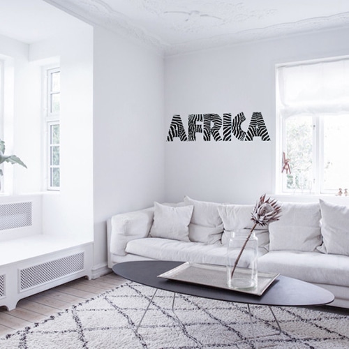 Stickers autocollant Africa dans un salon blanc