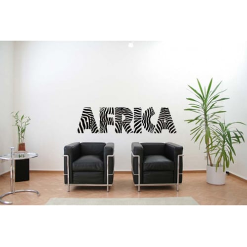 Stickers autocollant Muraux Africa au-dessus de fauteuils noirs