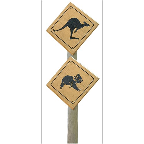 Sticker autocollant Signalisation Kangourous