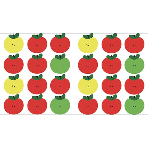 Lot de 24 mini-stickers pommes à coller