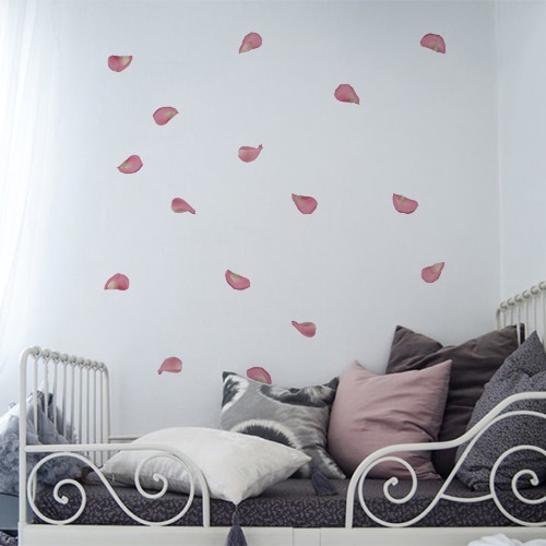 Stickers pétales de roses pour la chambre décoration murale