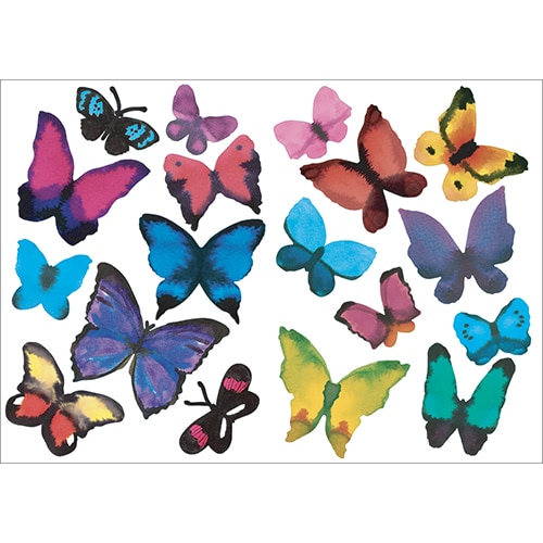 Lot de Stickers Papillons Fluos