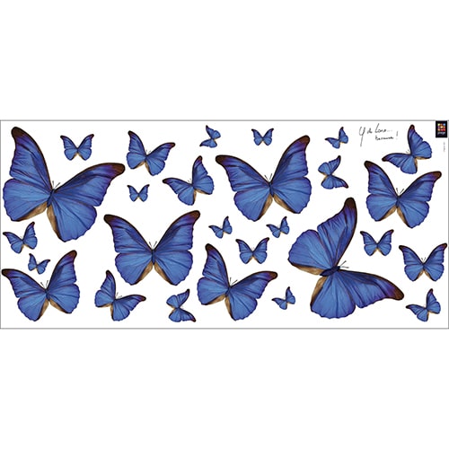 Lot de Stickers Papillons bleus