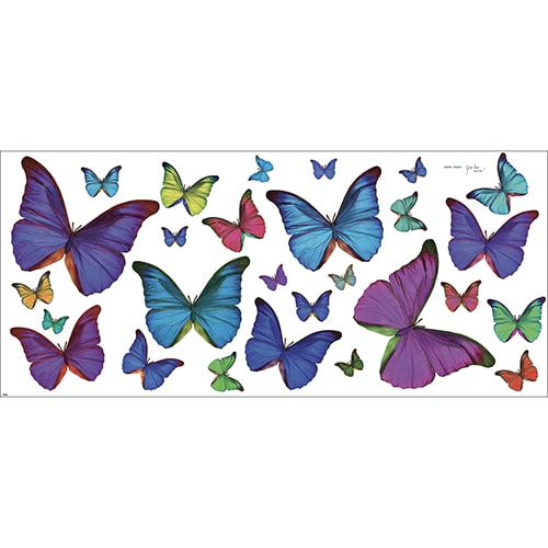 Lot de Stickers Papillons Multicolore