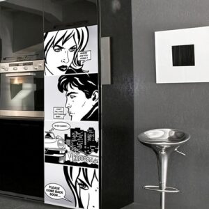Stickers pour frigo autocollant grande BD dans cuisine